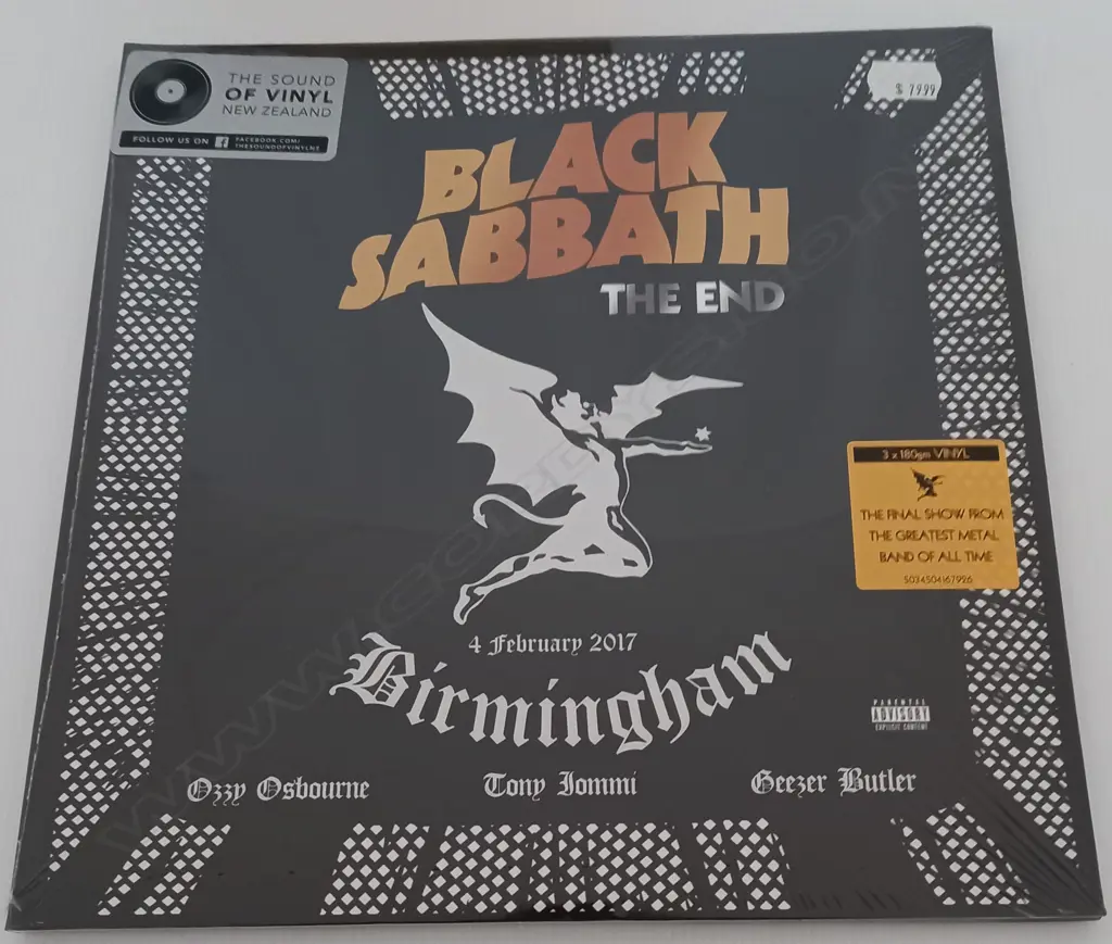 Black Sabbath, The End (4 February 2017 - Birmingham),  (Sealed album) Image 1++